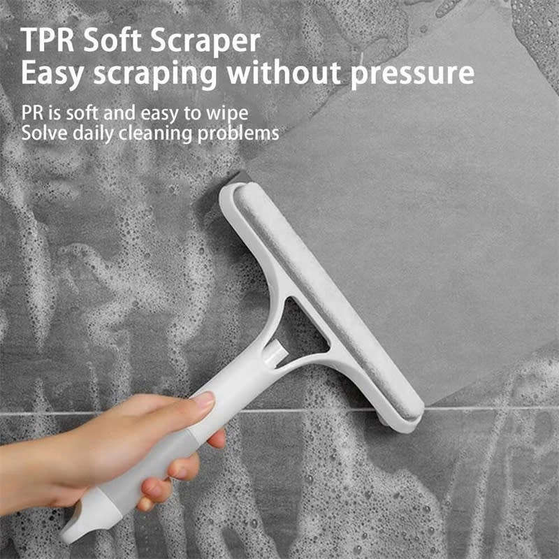 Multifunctional 3-in-1 Glass Wiper Cleaning Tool with Spray Bottle