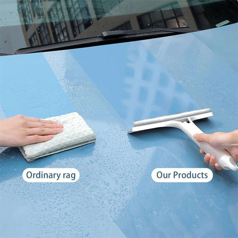 Multifunctional 3-in-1 Glass Wiper Cleaning Tool with Spray Bottle