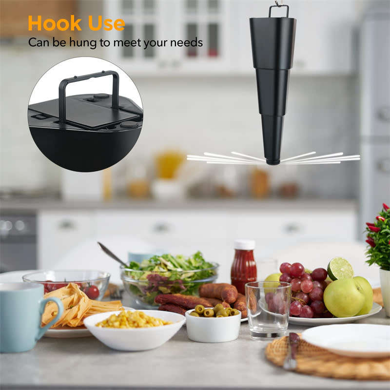 1 Pcs Fly Fan for Dining Table with Holographic Blades to Repel Flies