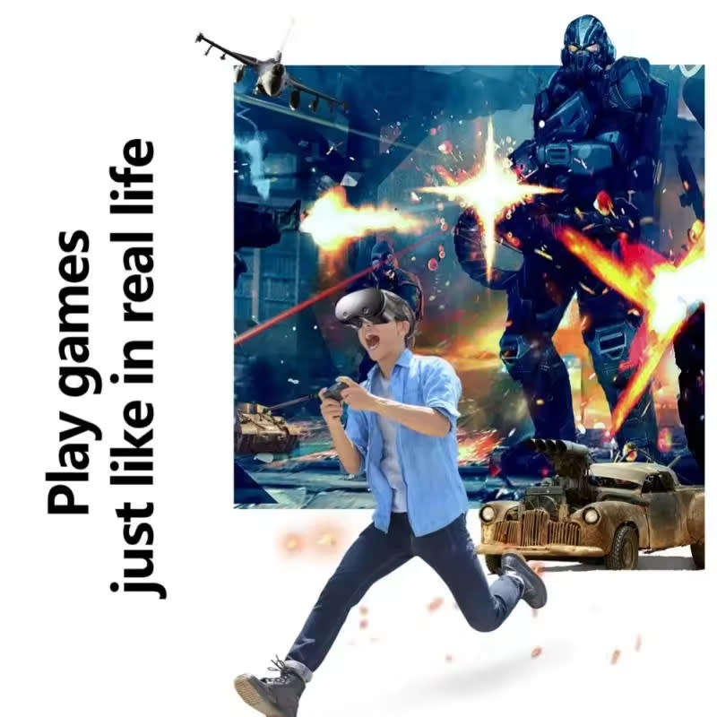 VR Box Virtual Reality 3D Goggles Headset with Controller for iPhone&Android