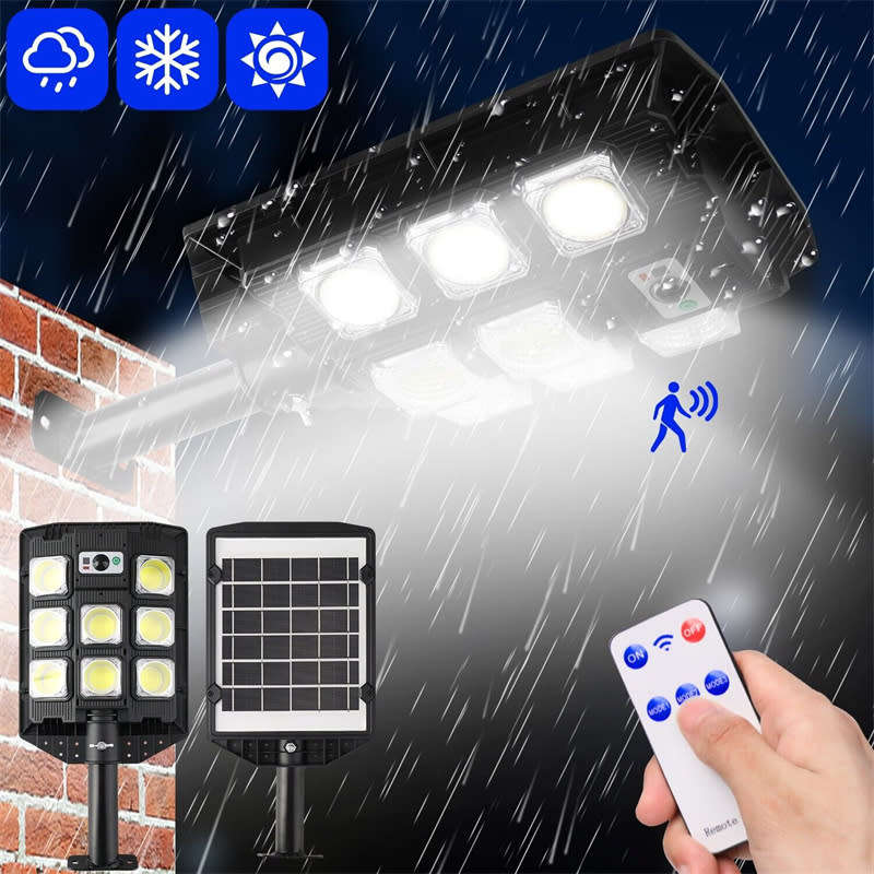 500W LED Solar Street Light Security Floodlight Motion Sensor Outdoor Wall