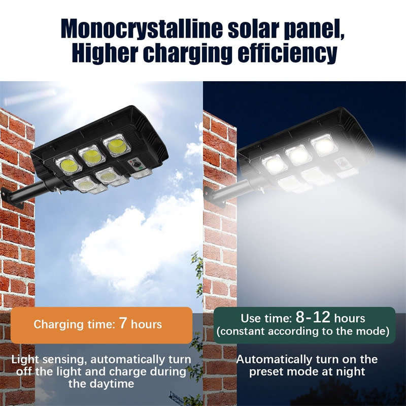 500W LED Solar Street Light Security Floodlight Motion Sensor Outdoor Wall