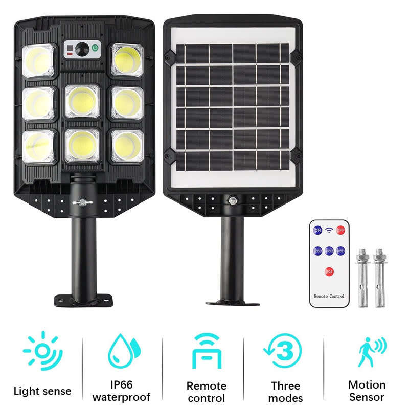 500W LED Solar Street Light Security Floodlight Motion Sensor Outdoor Wall