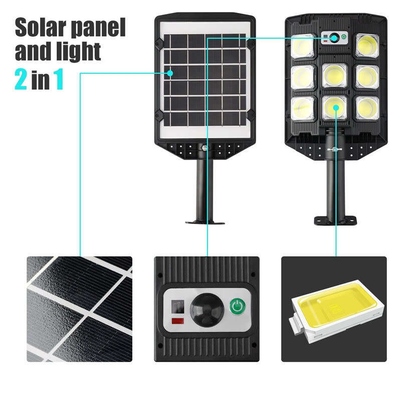 500W LED Solar Street Light Security Floodlight Motion Sensor Outdoor Wall