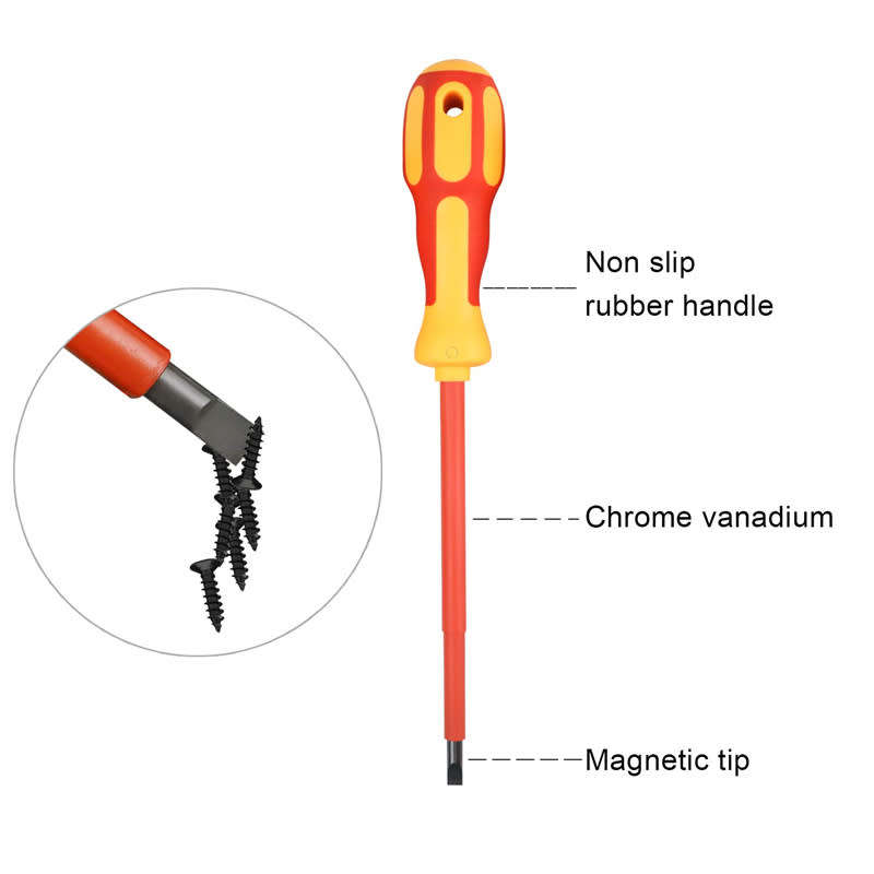 9-Piece 1000V Insulated Electrician Magnetic Screwdriver Set with 1 Test Pen
