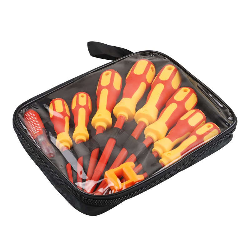 9-Piece 1000V Insulated Electrician Magnetic Screwdriver Set with 1 Test Pen