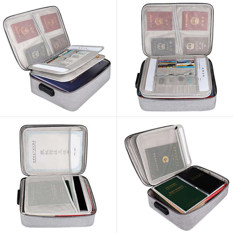 Multi-Purpose Cosmetic Storage Bag with Combination Lock Home and Travel Organizer