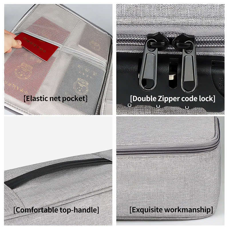 Multi-Purpose Cosmetic Storage Bag with Combination Lock Home and Travel Organizer