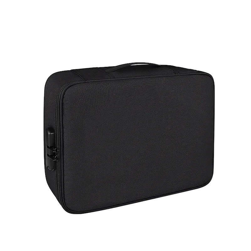 Multi-Purpose Cosmetic Storage Bag with Combination Lock Home and Travel Organizer