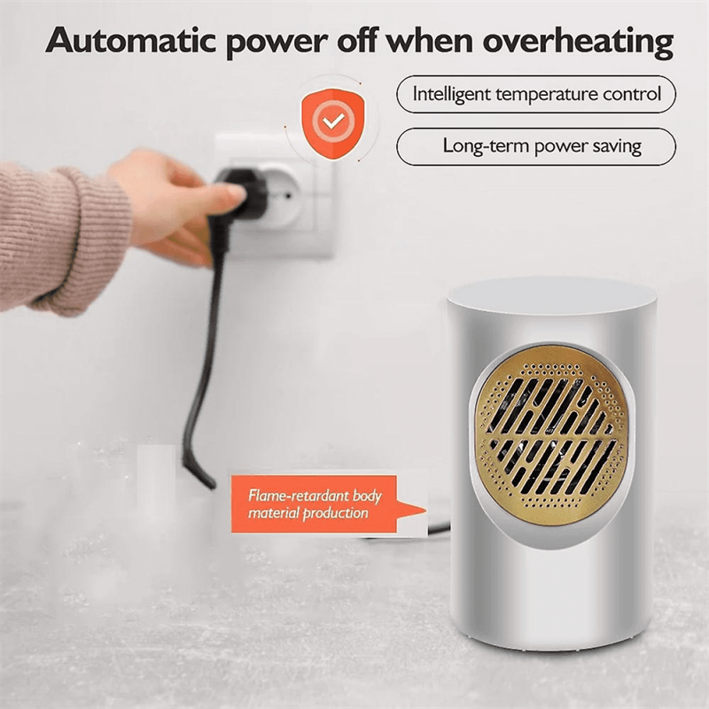 Electric Heater Smart Portable Desktop Fan Heater Touch Screen Winter Heater