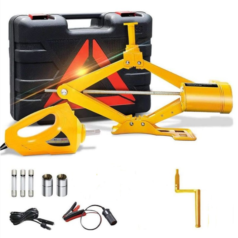 12V Electric Hydraulic Car Jack and Wrench Tool Set