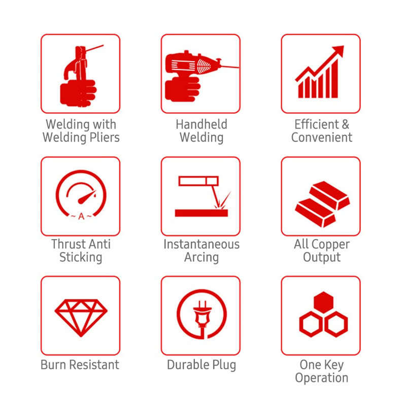 220V Portable DC Welder Multifunctional Handheld Digital Display LCD Welder