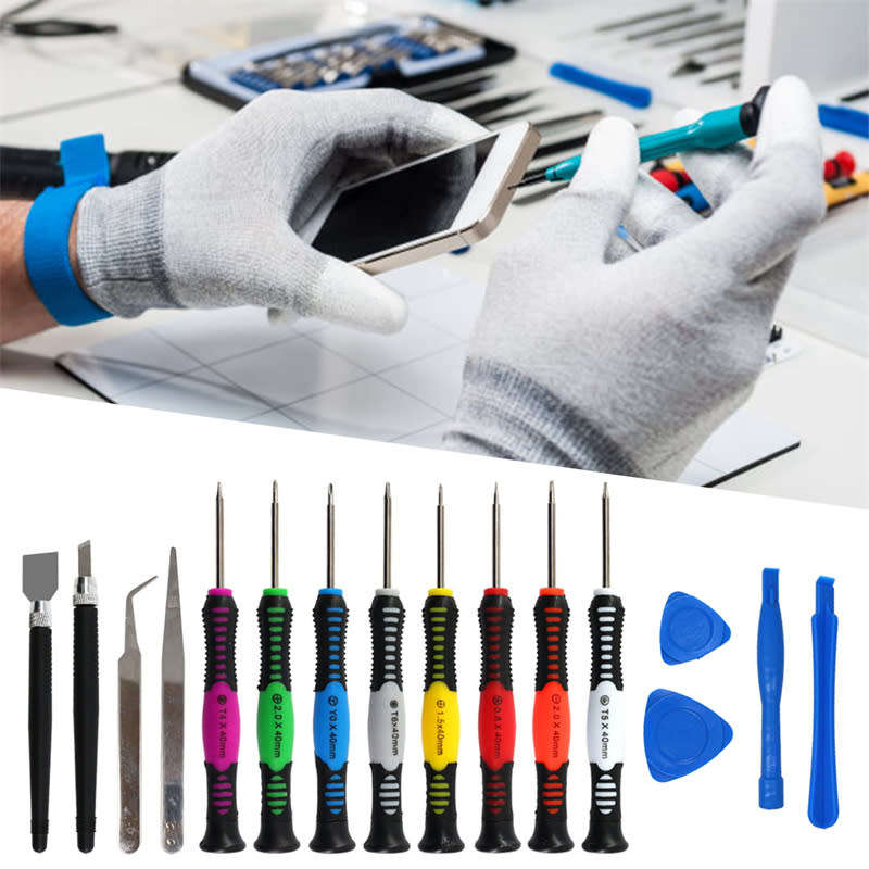 16 in 1 Kit Screwdriver Tweezer Set Versatile Repair Tools for PC Phone