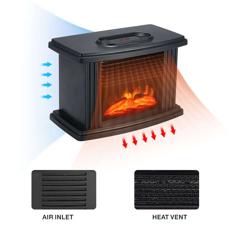Electric Stove Heater 1000W Mini Portable Electric Fireplace Heater