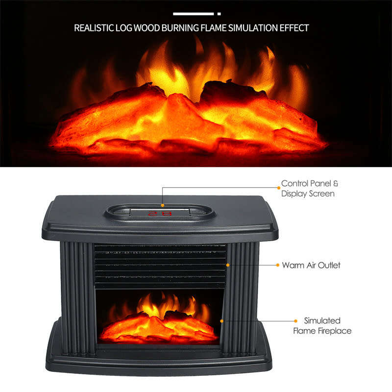 Electric Stove Heater 1000W Mini Portable Electric Fireplace Heater