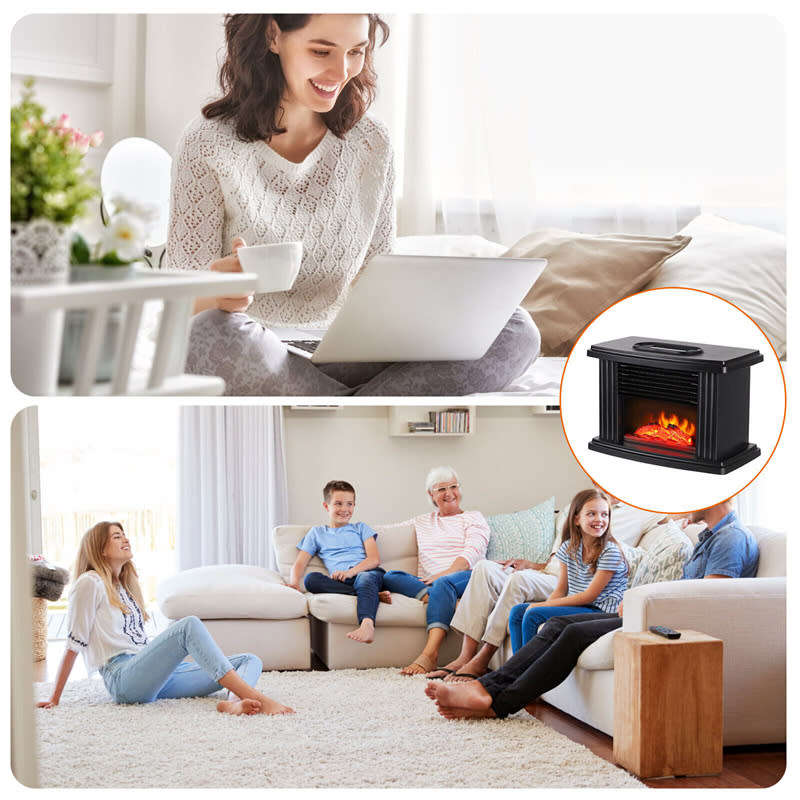 Electric Stove Heater 1000W Mini Portable Electric Fireplace Heater
