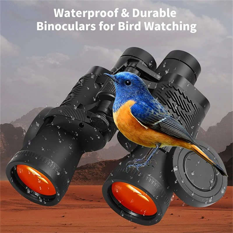Binoculars Red Coated Compact Day and Night Vision Binoculars