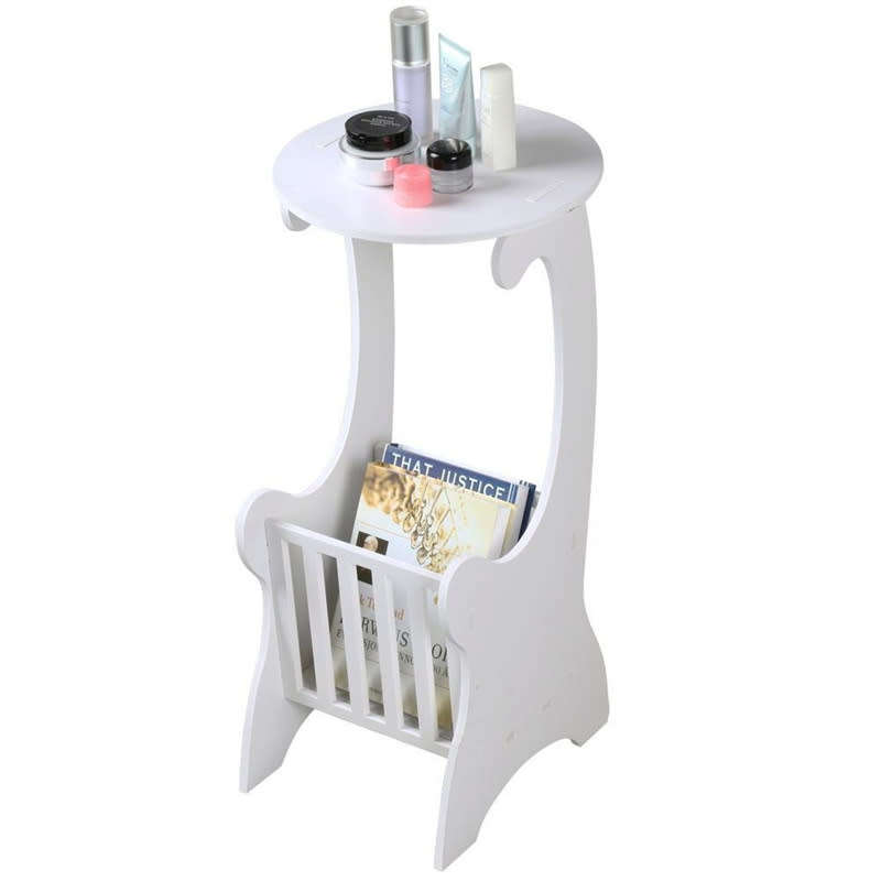 Modern Design Round Coffee Tea Table Side Table with Storage Shelves Living Room Furniture