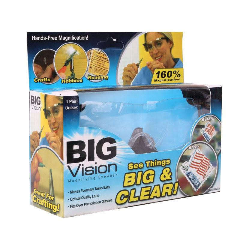Big Vision Plastic Glasses 160% Magnification Glasses