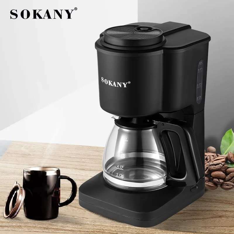 Electric Coffee Maker with Auto Pause Function Small Home Office Coffee Maker with Pot