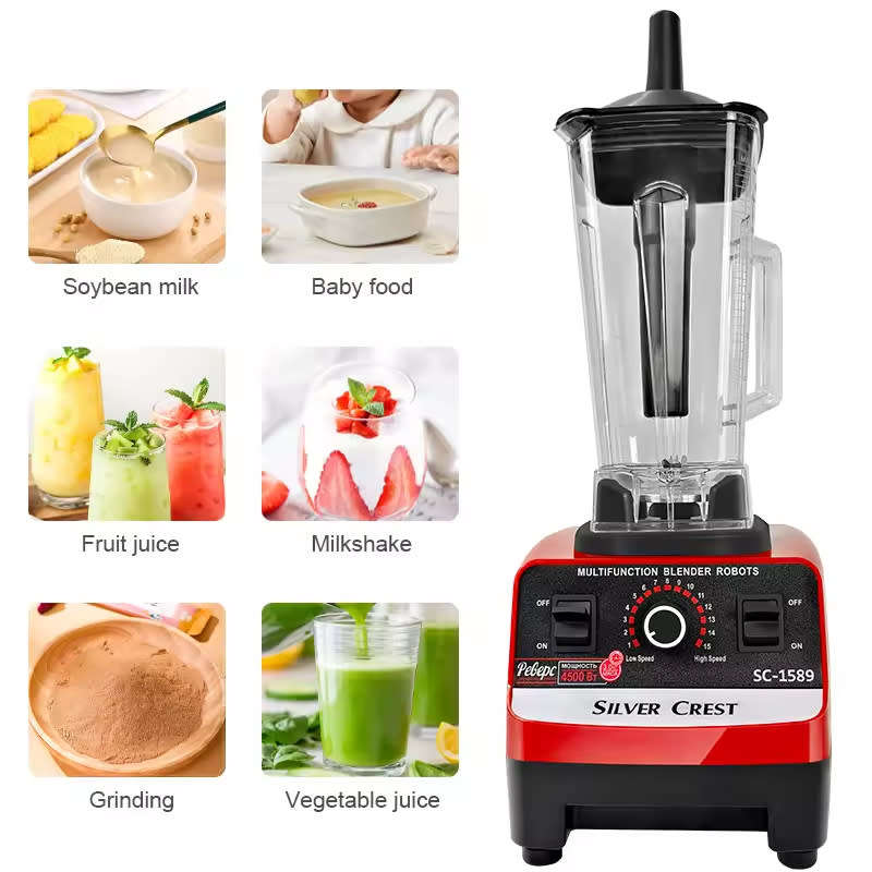4500W High Speed Electric Food Extractor Fruit Blender Juicer 15 Speed Blender