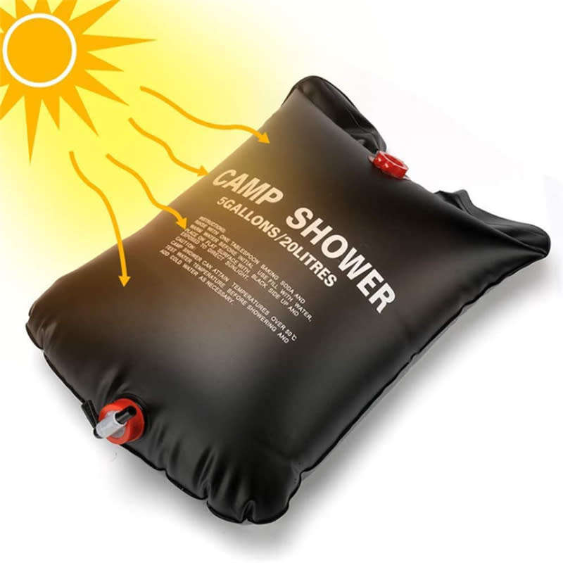 20L Portable Solar Heated Camping Shower Bag Outdoor Shower Water Bag