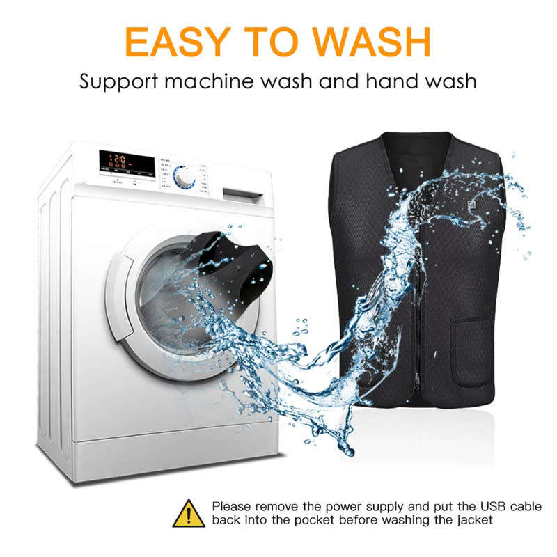 Electric Heated Vest Winter Warm Jacket USB Electric Heating 2XL