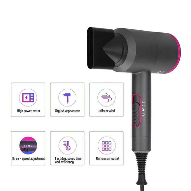 Negative Ion Hair Dryer for Salon-Quality, Damage-Free Drying Ultrasonic Hair Dryer