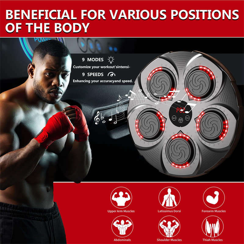 Adult Smart Electronic Music Boxing Mat Wall Mounted Smart Music Boxing Training Equipment