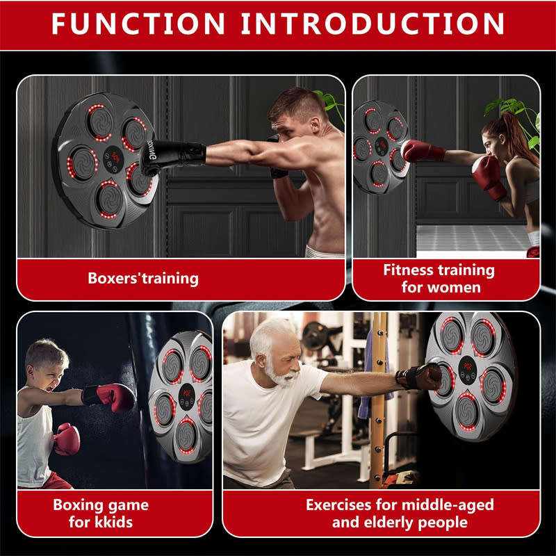 Adult Smart Electronic Music Boxing Mat Wall Mounted Smart Music Boxing Training Equipment