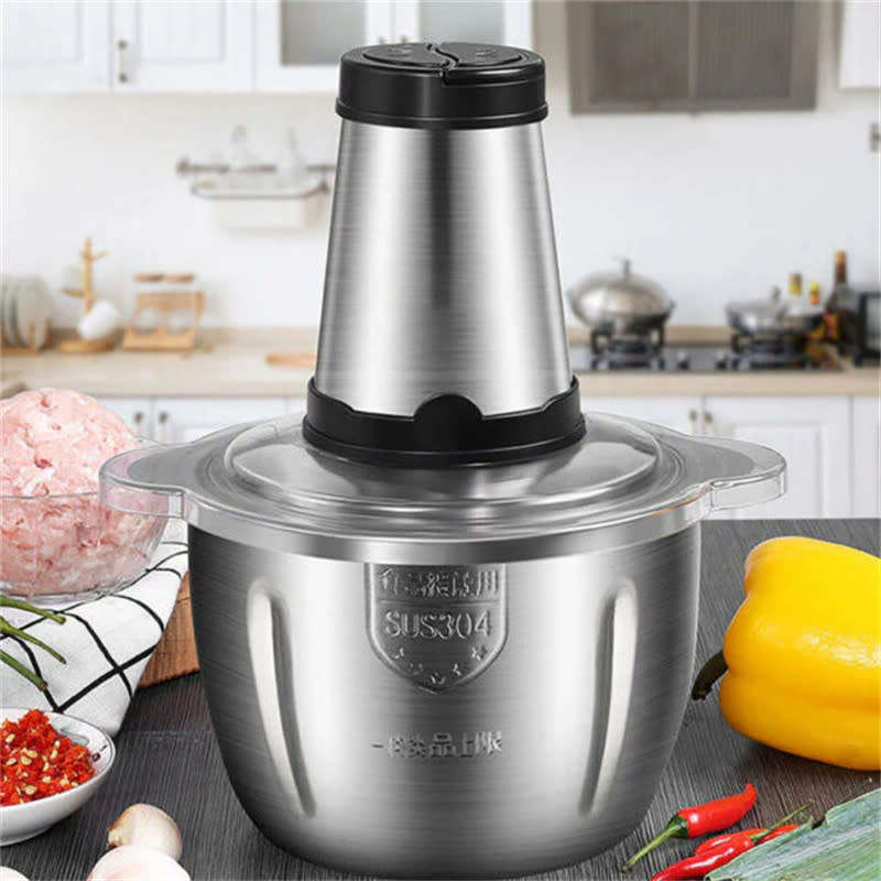 2L Electric Food Processor Stainless Steel Meat Mixer Food Chopper Electric Blender