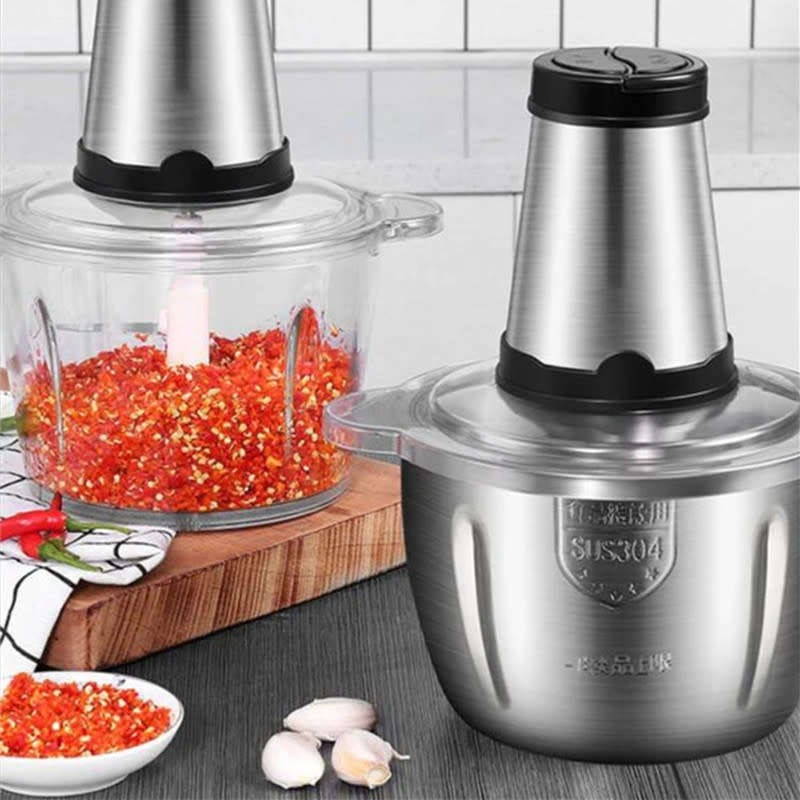 2L Electric Food Processor Stainless Steel Meat Mixer Food Chopper Electric Blender