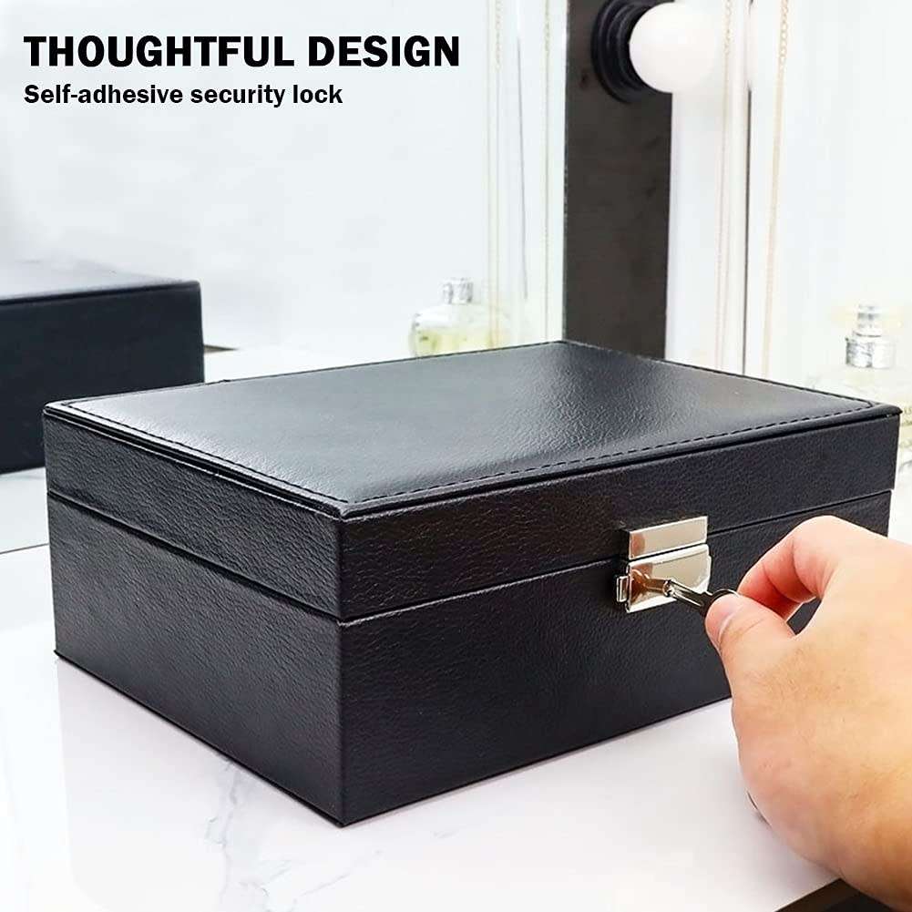 Lockable Jewelry Box Travel Earring Storage Box