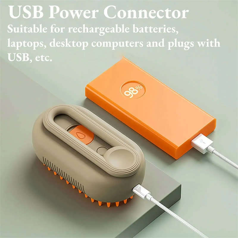 3 in 1 Electric Pet Shower Silicone Massage Steam Brush for Hair Removal