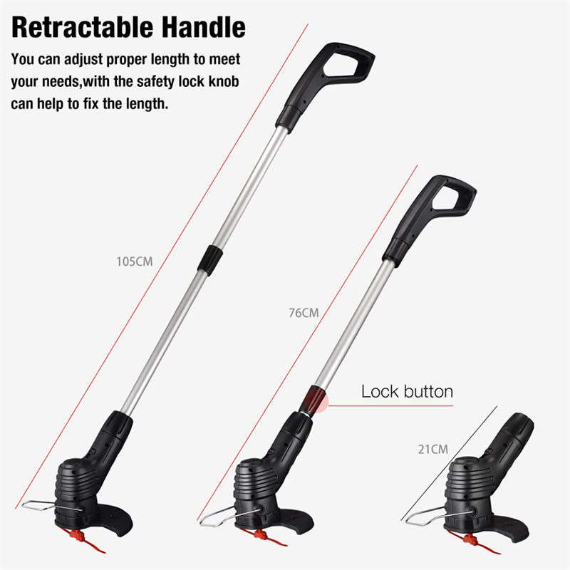 Rechargeable Telescopic Portable Lightweight Garden Electric Lawn Mower