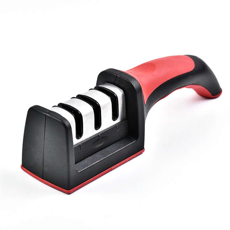 3 in 1 Knife and Scissors Sharpener with Non-slip Handle Suitable for All Kinds of Knives