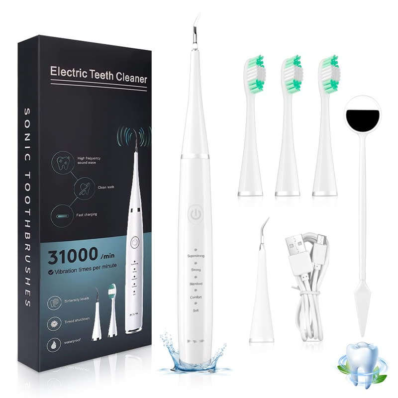 Electric Teeth Cleaner Tartar Removal Tool Rechargeable Teeth Cleaning Kit