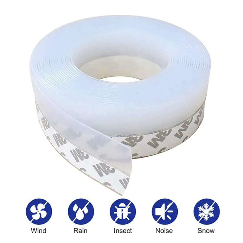 3M Silicone Door Seal Glass Gap Warm Sealing Door Window Weatherproofing Tape