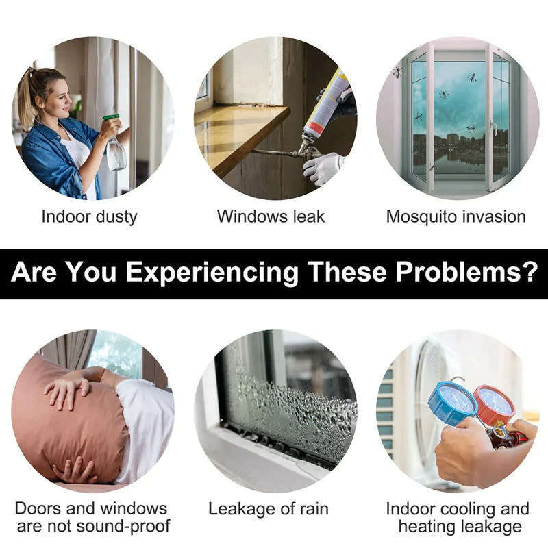 3M Silicone Door Seal Glass Gap Warm Sealing Door Window Weatherproofing Tape