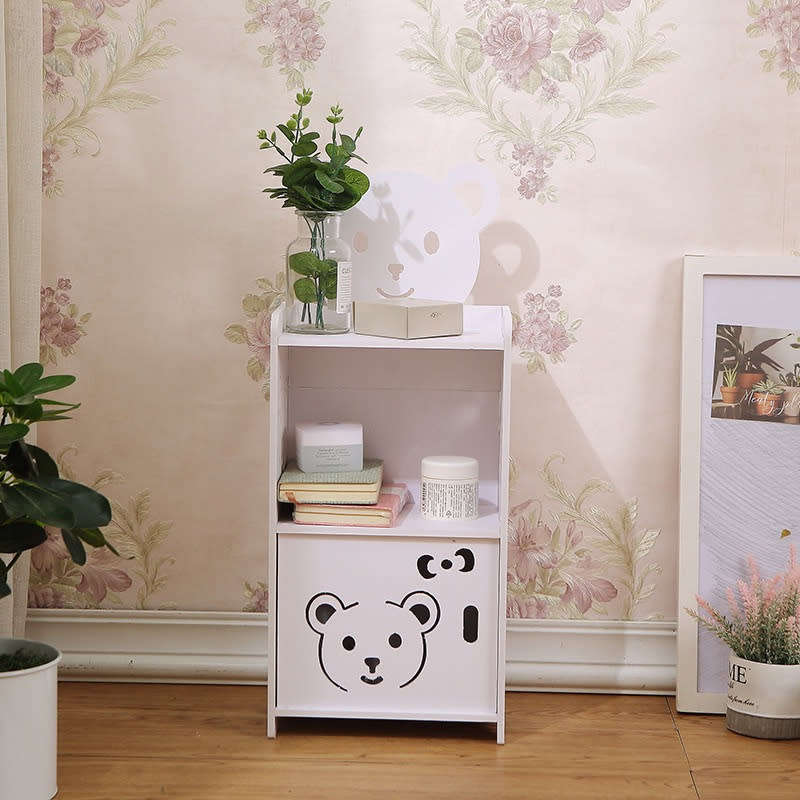 Cute Wooden Nightstand Bedroom Small Furniture Bedside Table Side Table Bookshelf