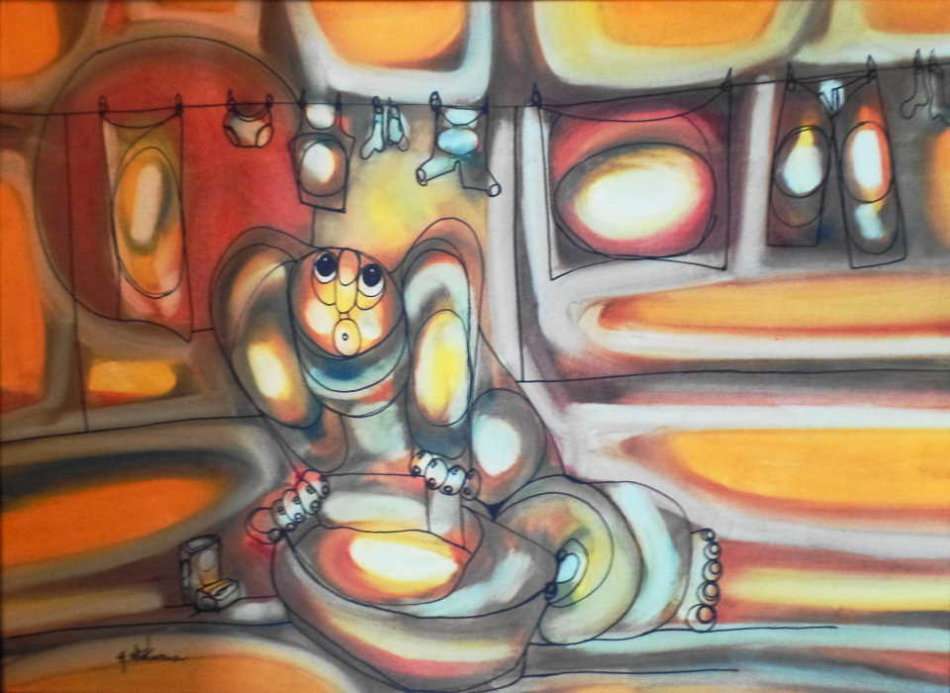 HAGREAVES NTUKWANA - FRAMED: 113.5 cm x 120 cm