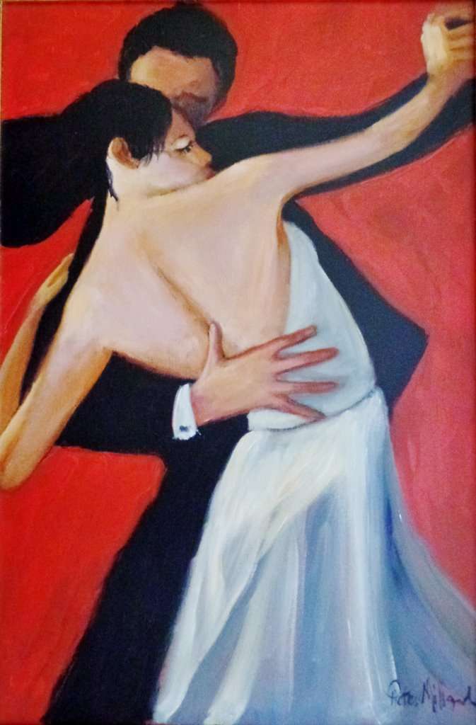 PIETER MILLARD (SA 1936) - TANGO DANCERS - OIL