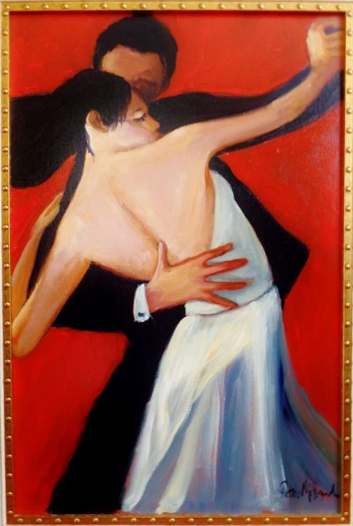 PIETER MILLARD (SA 1936) - TANGO DANCERS - OIL
