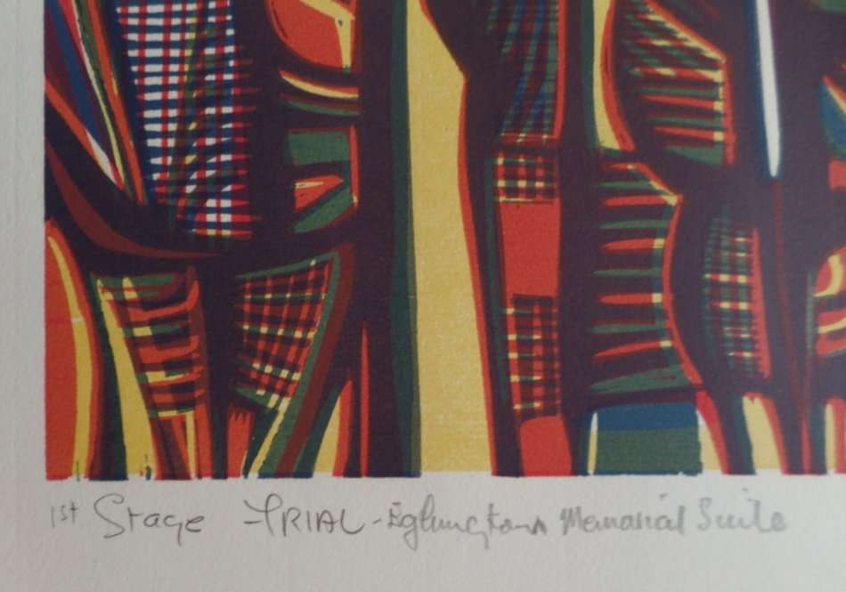 Cecil Skotnes - 1st Stage Trial Woodcut