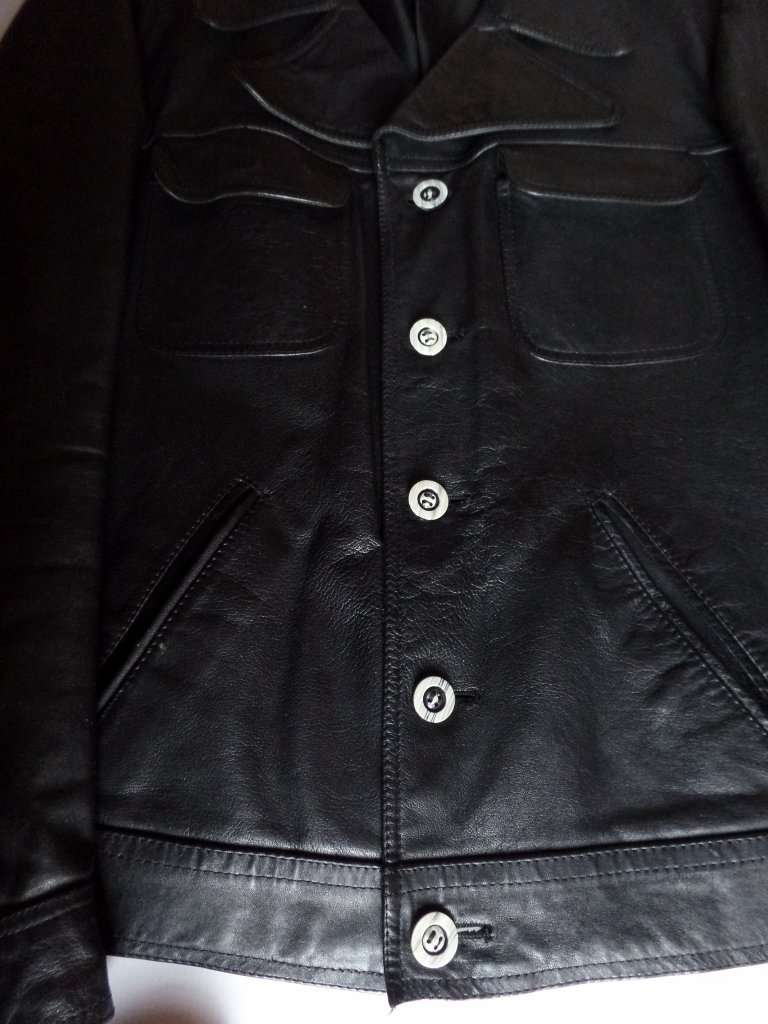 ITALIAN MENS GENUINE LEATHER JACKET - SIZE 50 (MEDIUM)