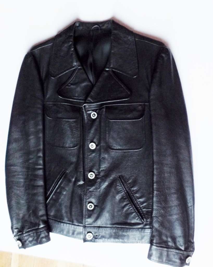 ITALIAN MENS GENUINE LEATHER JACKET - SIZE 50 (MEDIUM)