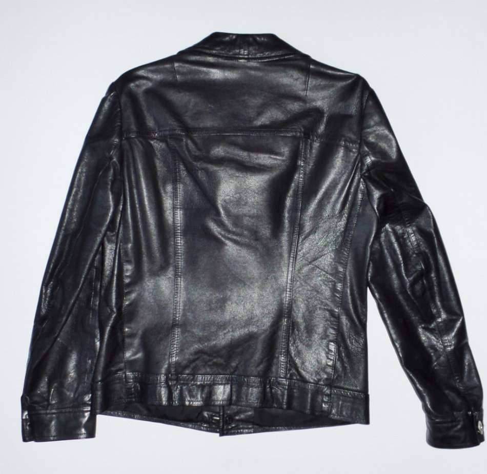 ITALIAN MENS GENUINE LEATHER JACKET - SIZE 50 (MEDIUM)