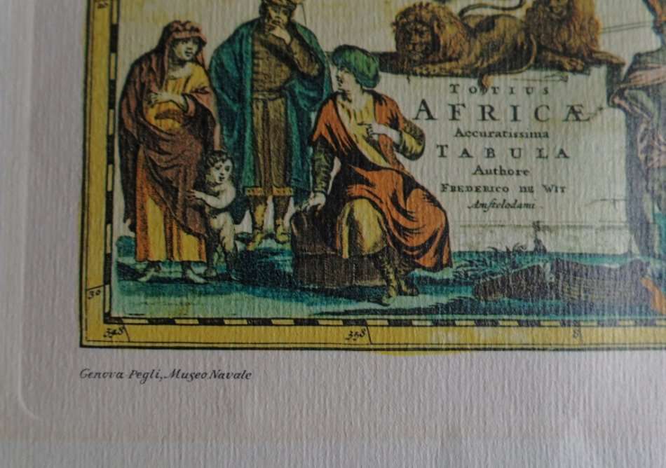 FREDERICK DE WIT - TOTIUS AFRICAE ACCURATISSIMA TABULA LITHOGRAPH MAP