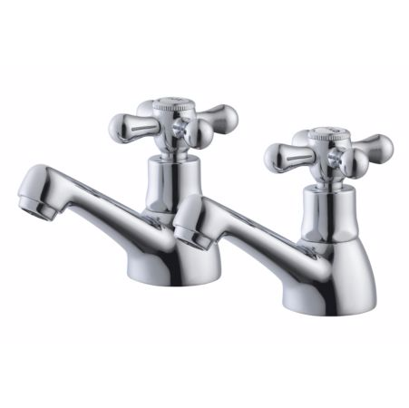 Pillar Tap Victorian Style Set Of 2 Hot and Cold