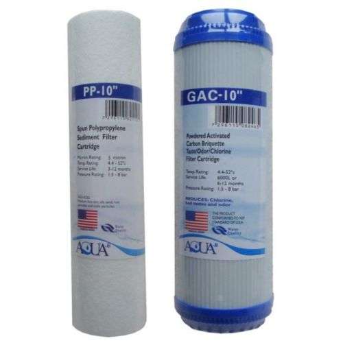 Double Replacement Set of 10" Water Filters